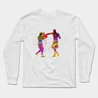 watercolor boxer Long Sleeve T-Shirt